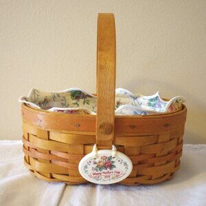 Longaberger Mothers Day Tea for Two Basket 1999 Limited Edition Hand Crafted
